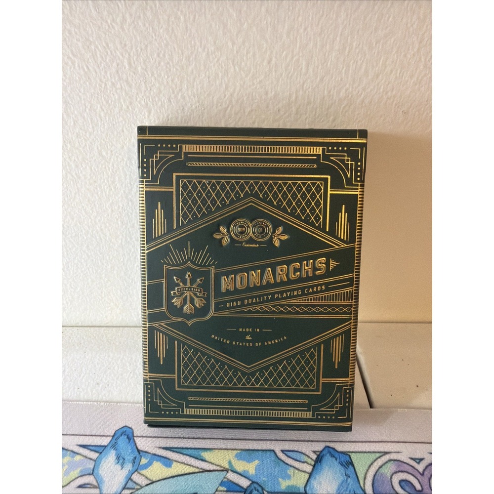 Monarchs High Quality Green Playing Cards Gold Embossed by Theory 11 USA NEW